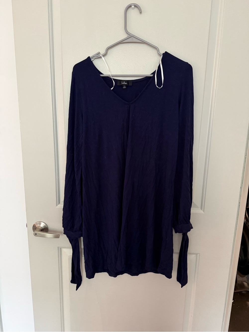 Blue lulus mini dress with open sleeves